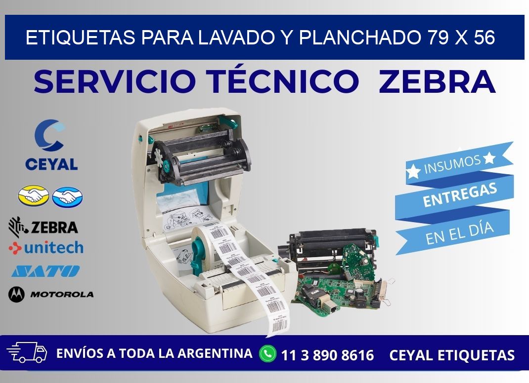 Etiquetas para Lavado y Planchado 79 x 56