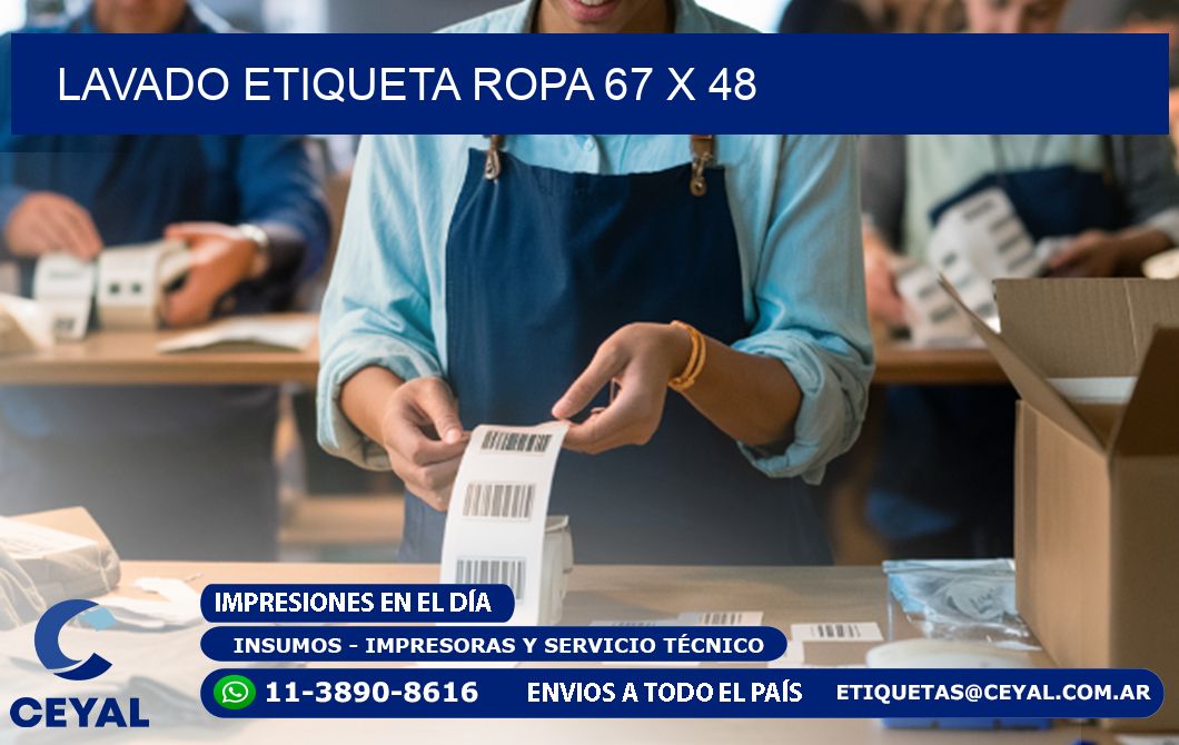 LAVADO ETIQUETA ROPA 67 x 48