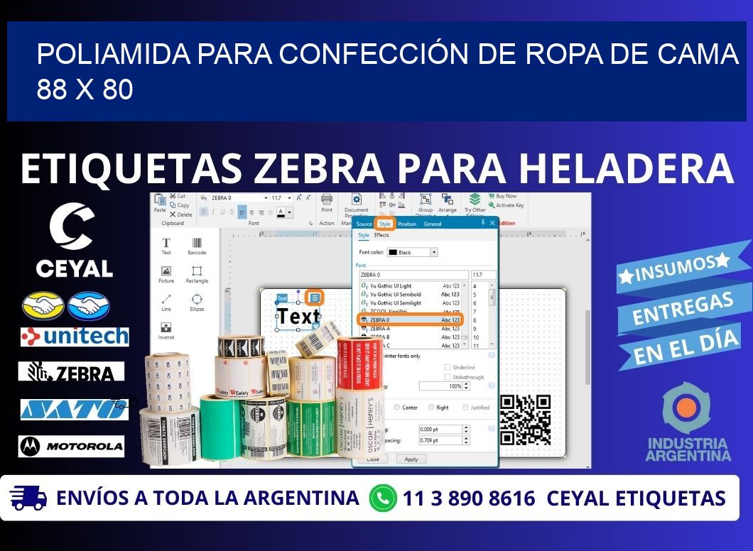 POLIAMIDA PARA CONFECCIÓN DE ROPA DE CAMA 88 x 80