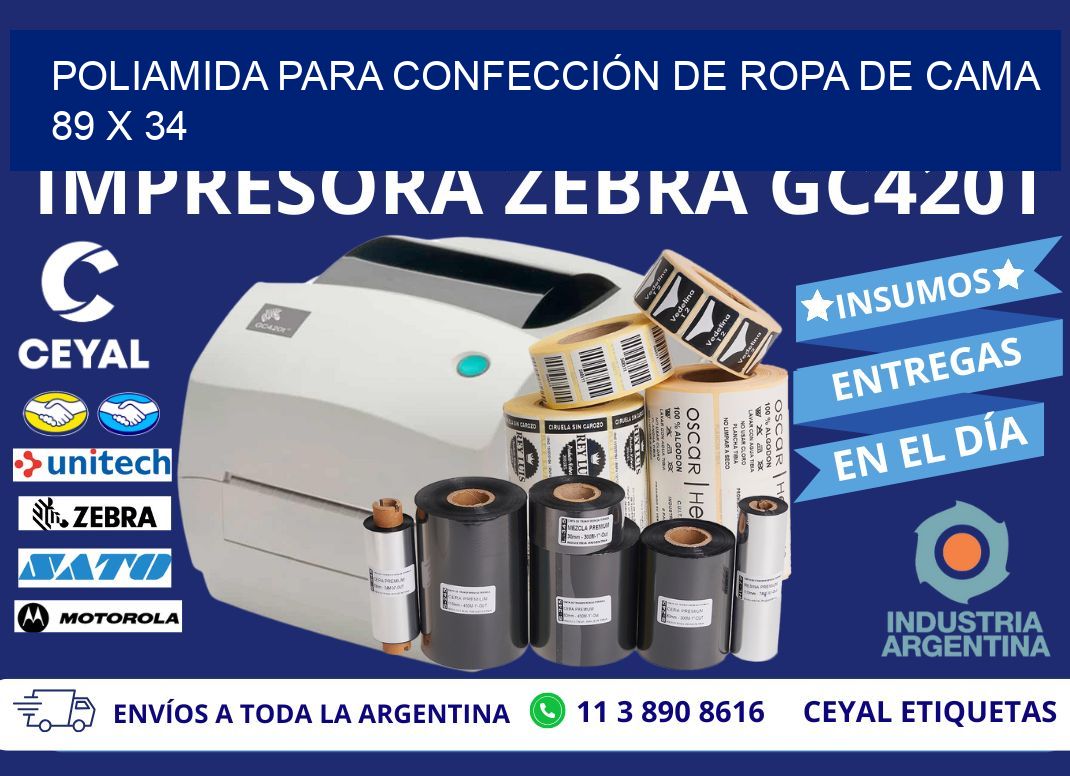 POLIAMIDA PARA CONFECCIÓN DE ROPA DE CAMA 89 x 34