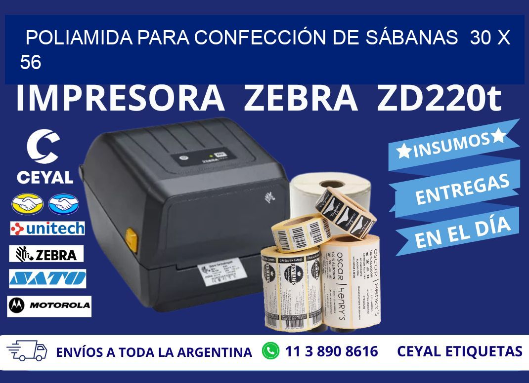 POLIAMIDA PARA CONFECCIÓN DE SÁBANAS 30 x 56