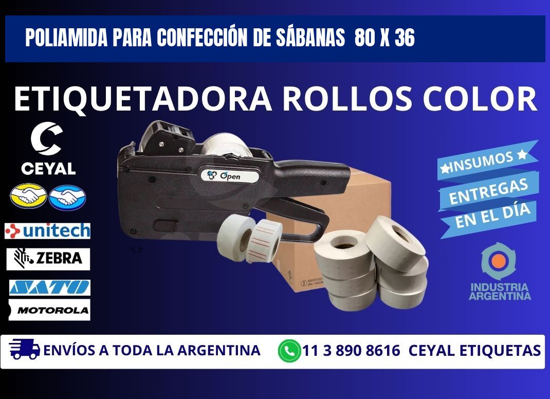POLIAMIDA PARA CONFECCIÓN DE SÁBANAS 80 x 36