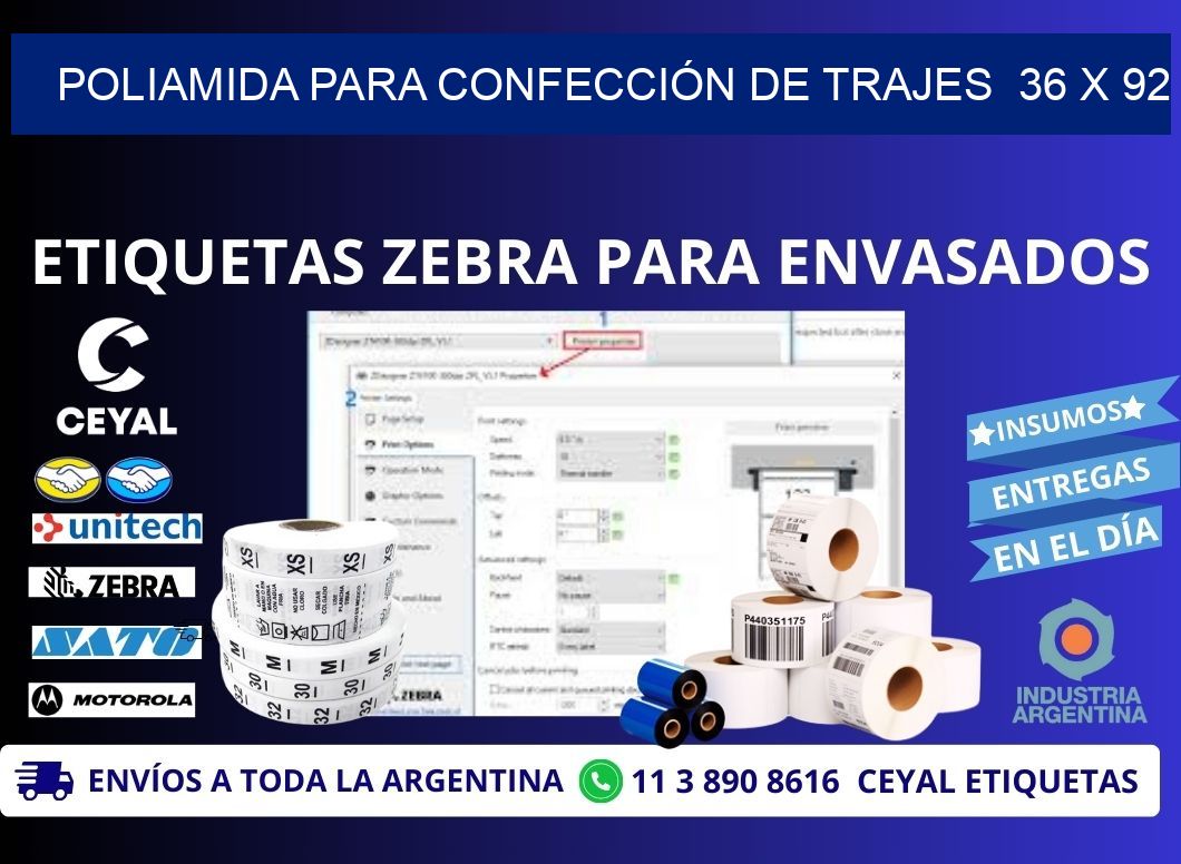 POLIAMIDA PARA CONFECCIÓN DE TRAJES 36 x 92
