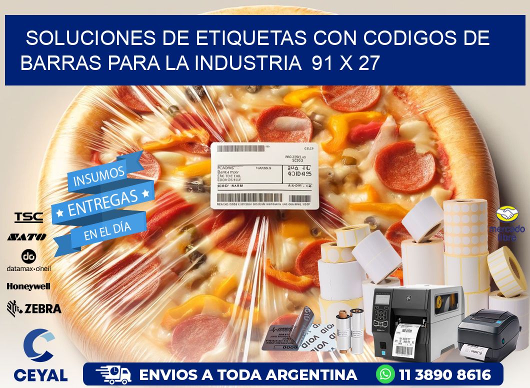 Soluciones de Etiquetas con Codigos de Barras para la Industria 91 x 27