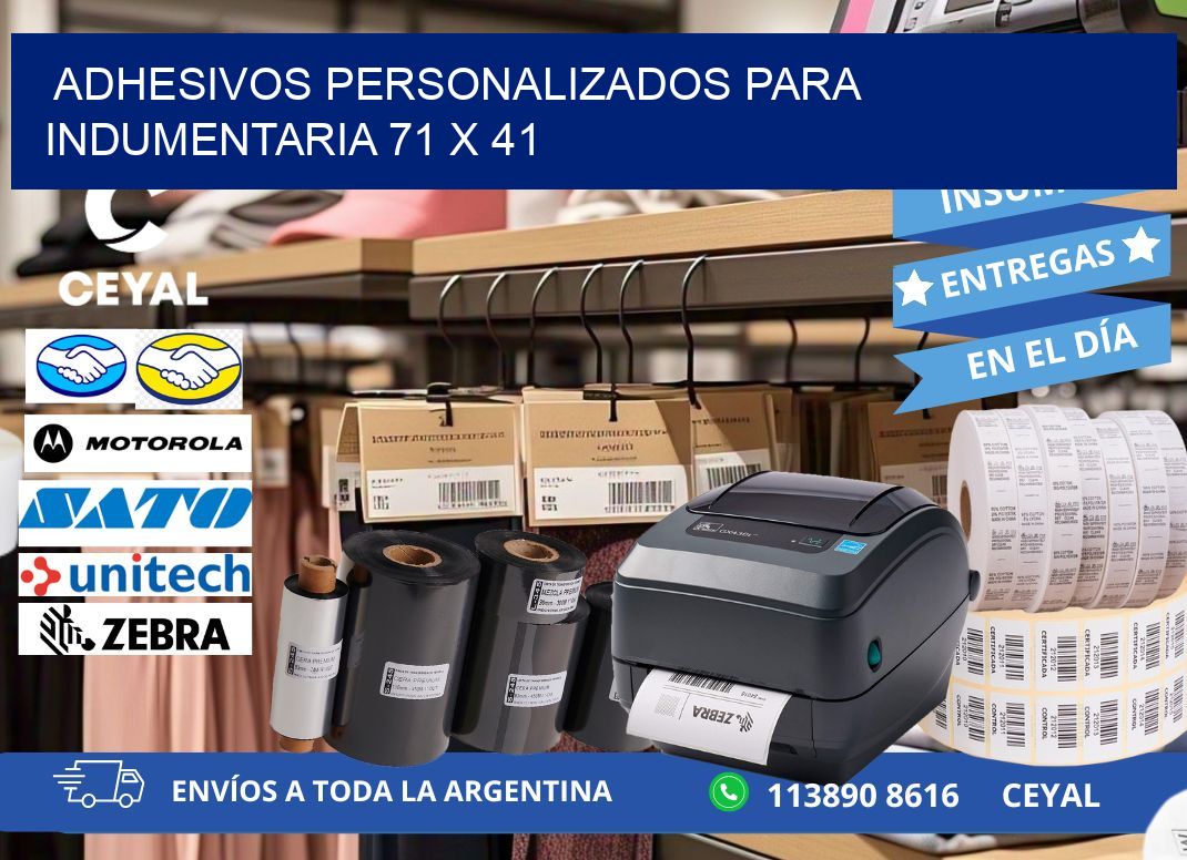 ADHESIVOS PERSONALIZADOS PARA INDUMENTARIA 71 x 41