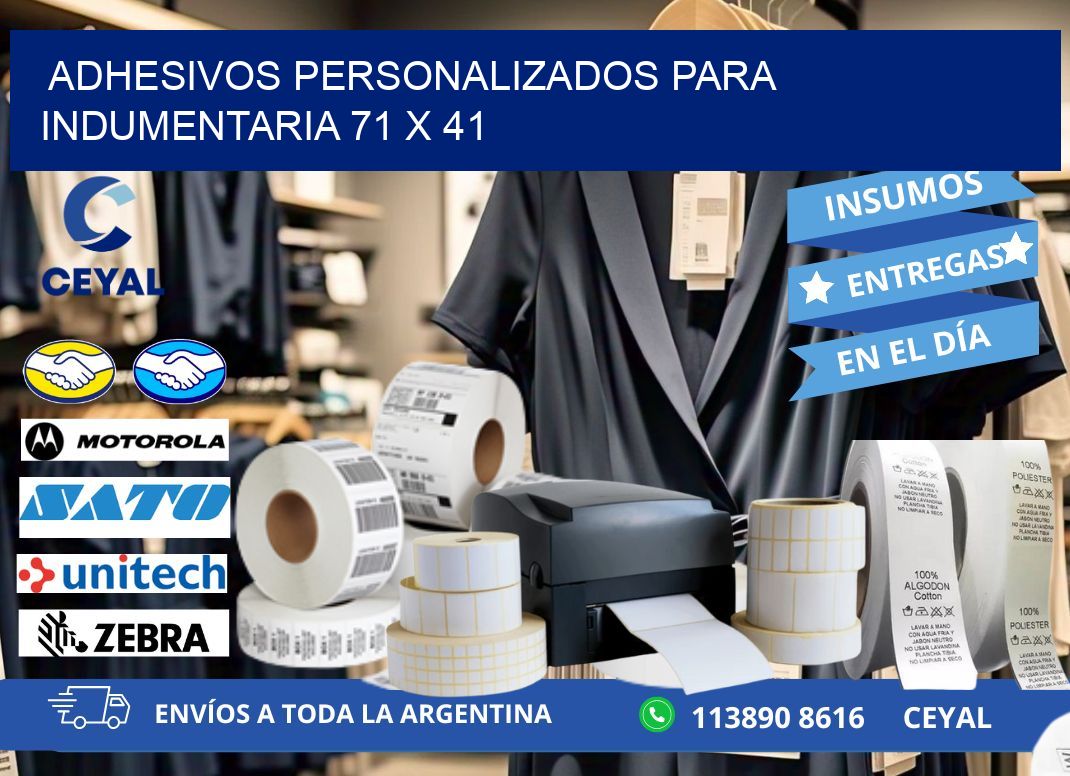ADHESIVOS PERSONALIZADOS PARA INDUMENTARIA 71 x 41