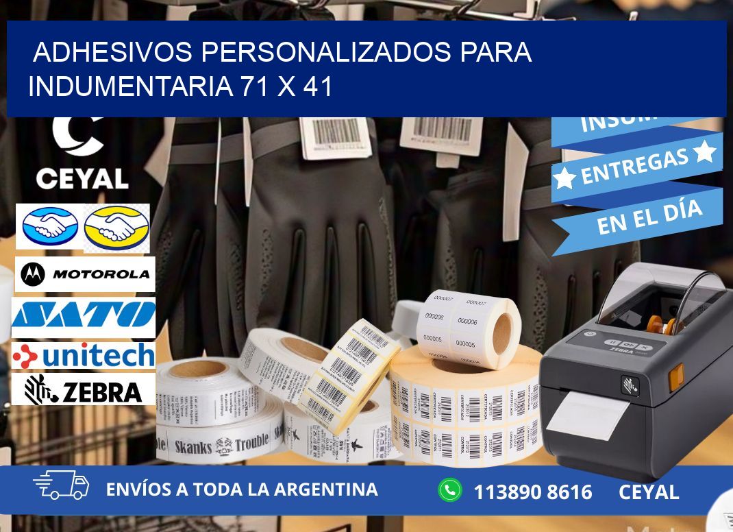 ADHESIVOS PERSONALIZADOS PARA INDUMENTARIA 71 x 41