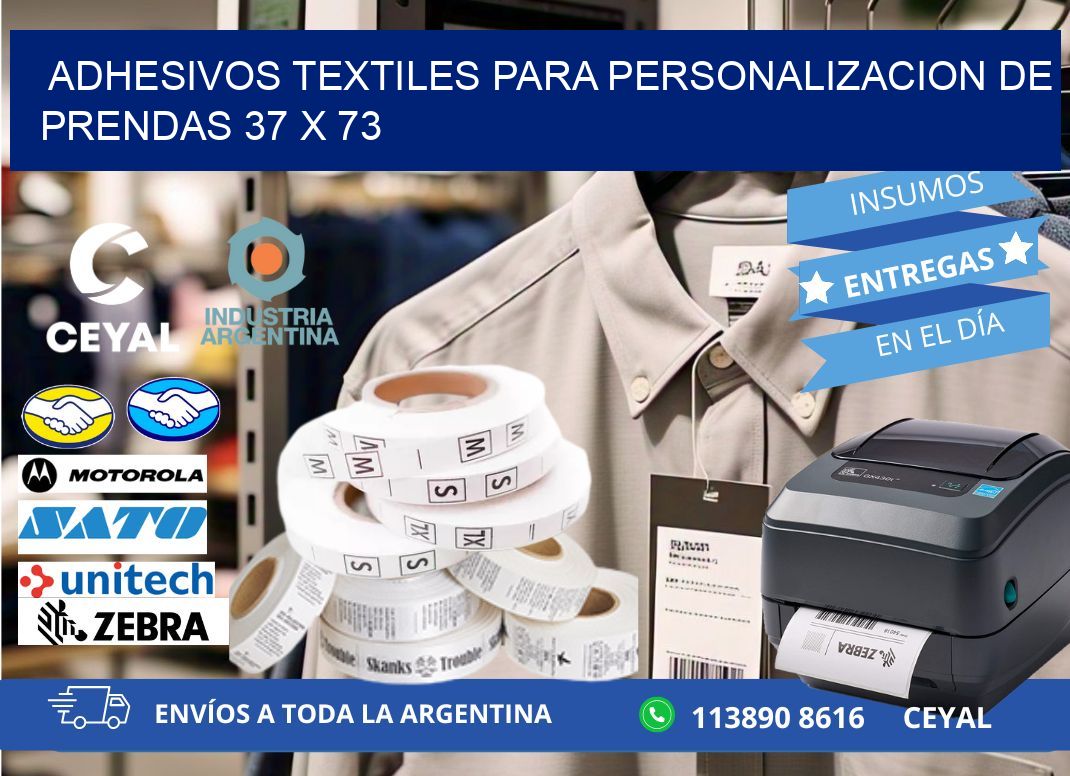 ADHESIVOS TEXTILES PARA PERSONALIZACION DE PRENDAS 37 x 73