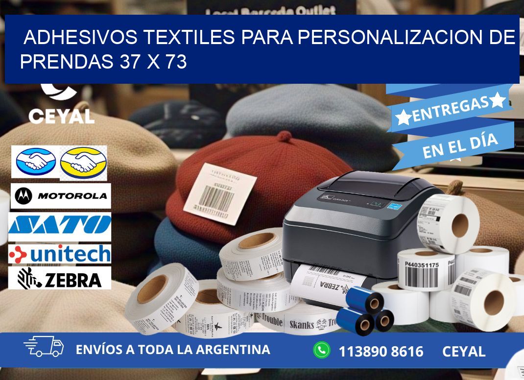 ADHESIVOS TEXTILES PARA PERSONALIZACION DE PRENDAS 37 x 73