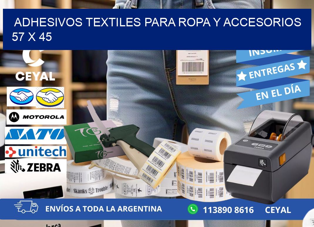 ADHESIVOS TEXTILES PARA ROPA Y ACCESORIOS 57 x 45