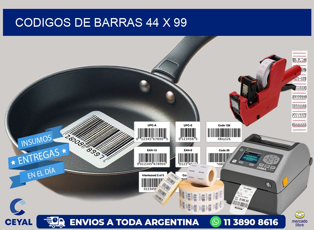 CODIGOS DE BARRAS 44 x 99