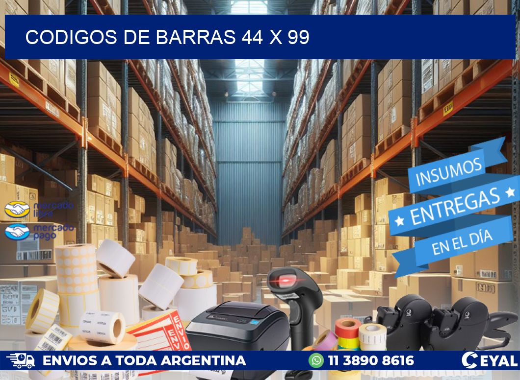 CODIGOS DE BARRAS 44 x 99