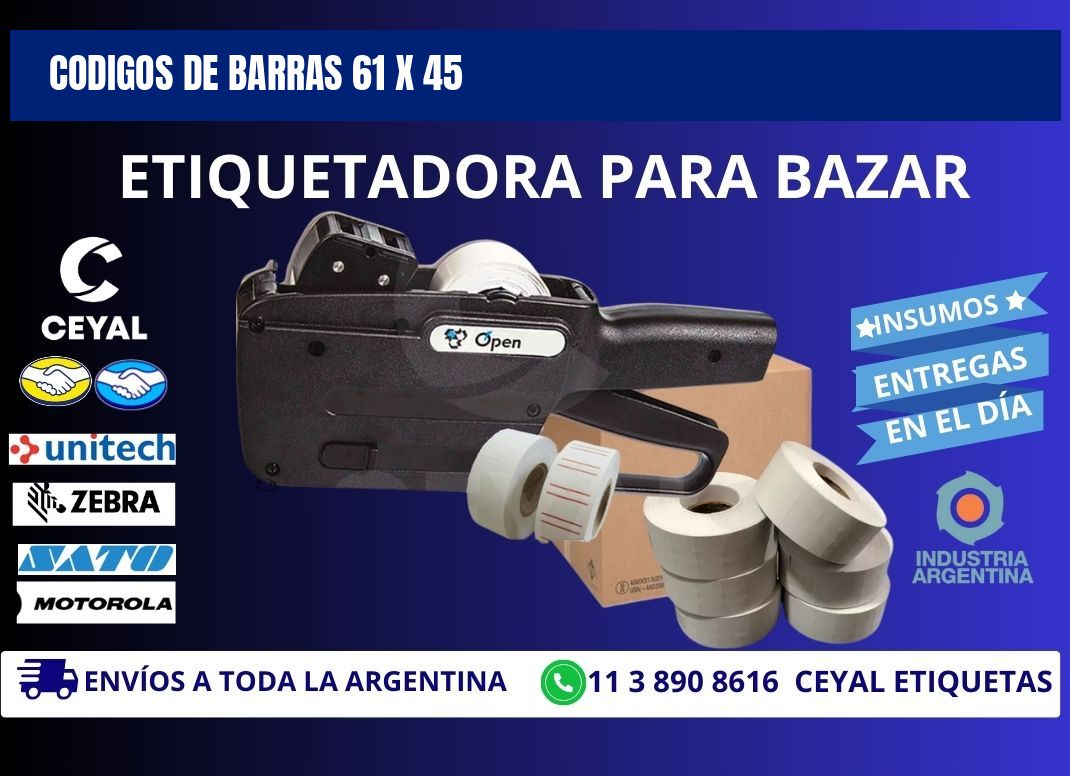 CODIGOS DE BARRAS 61 x 45