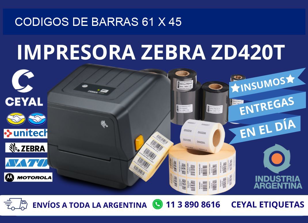 CODIGOS DE BARRAS 61 x 45