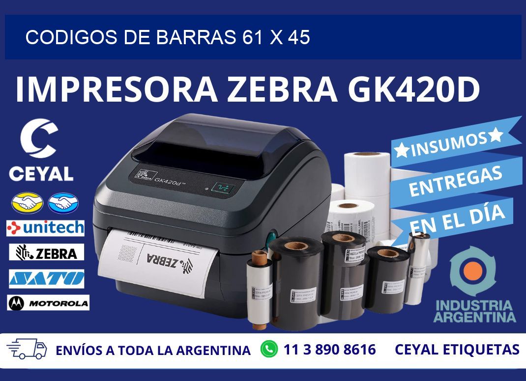 CODIGOS DE BARRAS 61 x 45