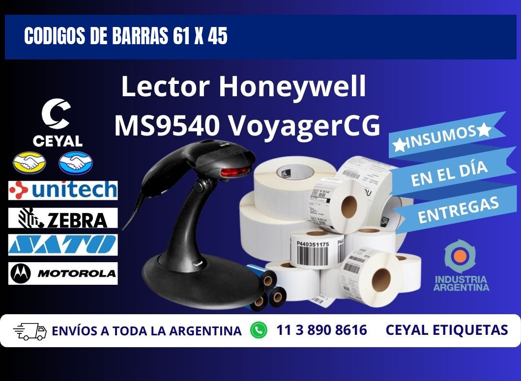 CODIGOS DE BARRAS 61 x 45