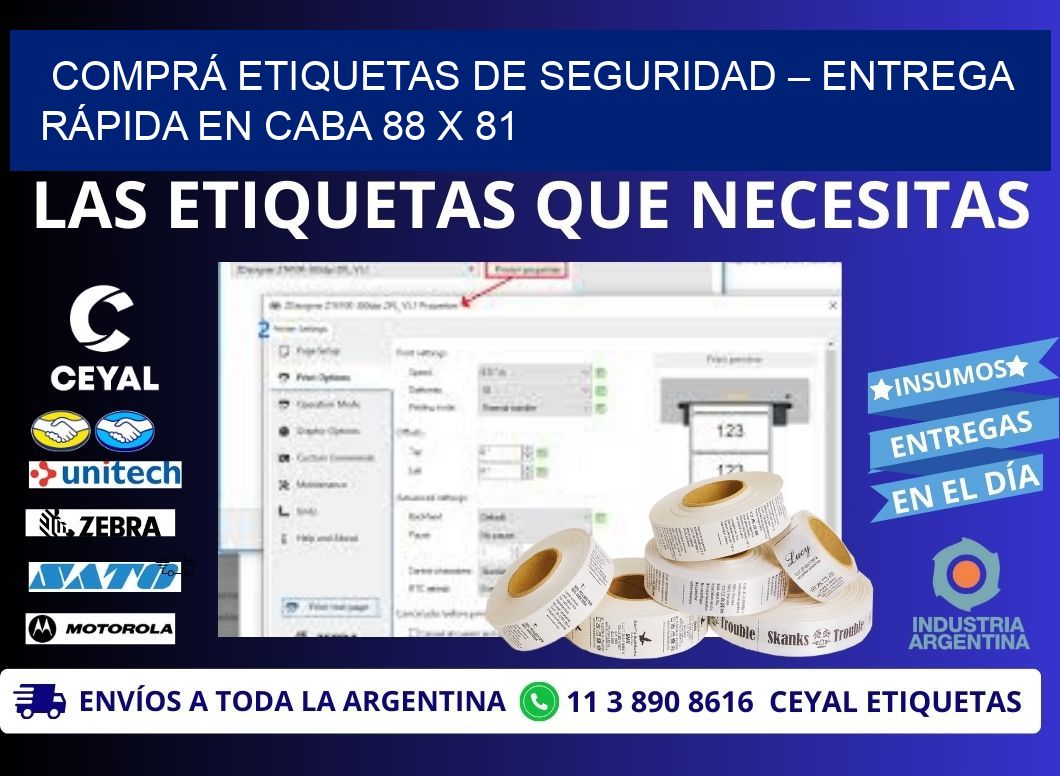 COMPRÁ ETIQUETAS DE SEGURIDAD – ENTREGA RÁPIDA EN CABA 88 x 81