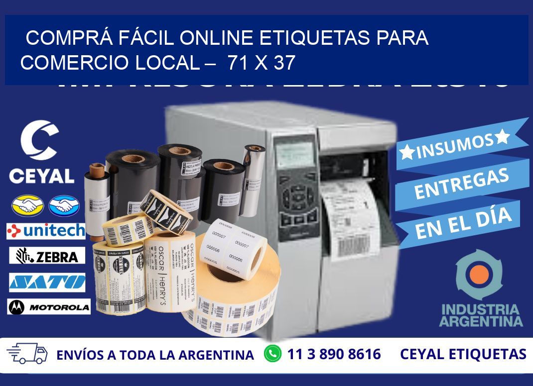 COMPRÁ FÁCIL ONLINE ETIQUETAS PARA COMERCIO LOCAL – 71 x 37