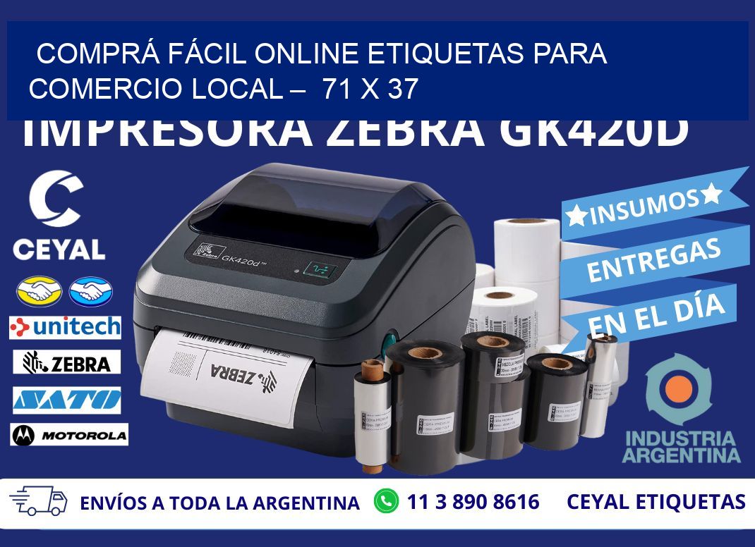 COMPRÁ FÁCIL ONLINE ETIQUETAS PARA COMERCIO LOCAL –  71 x 37
