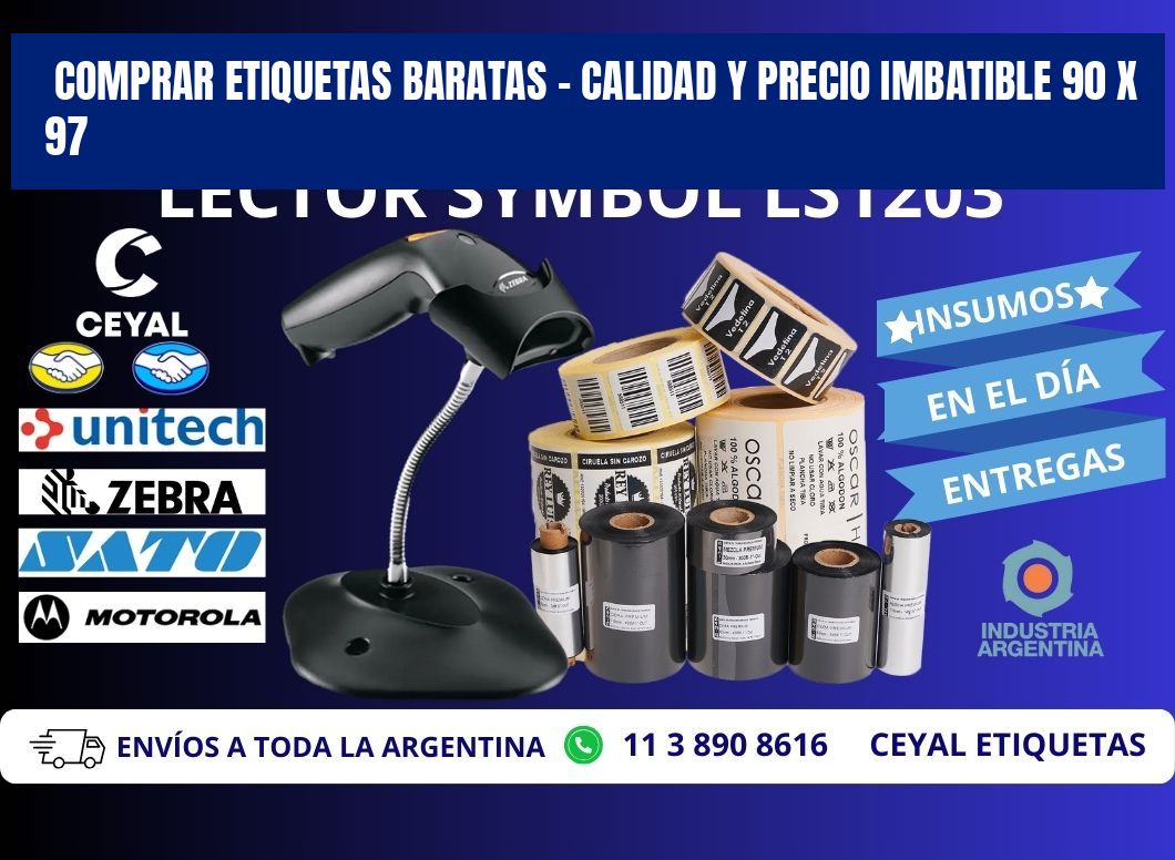 COMPRAR ETIQUETAS BARATAS – CALIDAD Y PRECIO IMBATIBLE 90 x 97