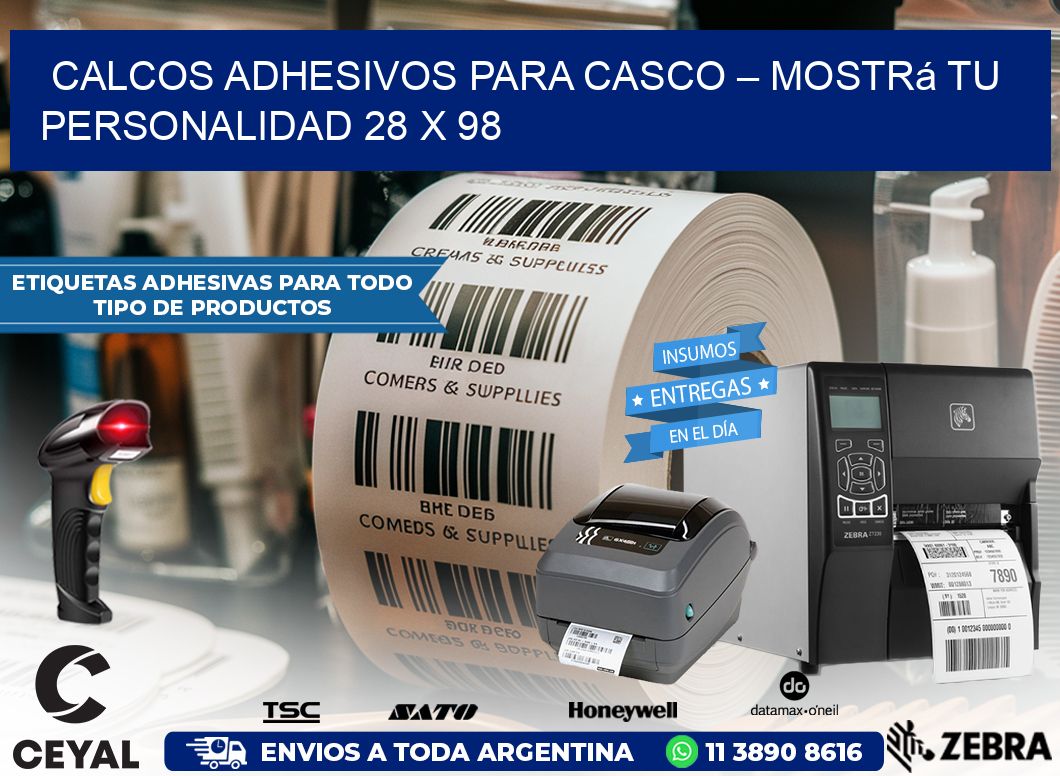 Calcos Adhesivos para Casco – Mostrá Tu Personalidad 28 x 98