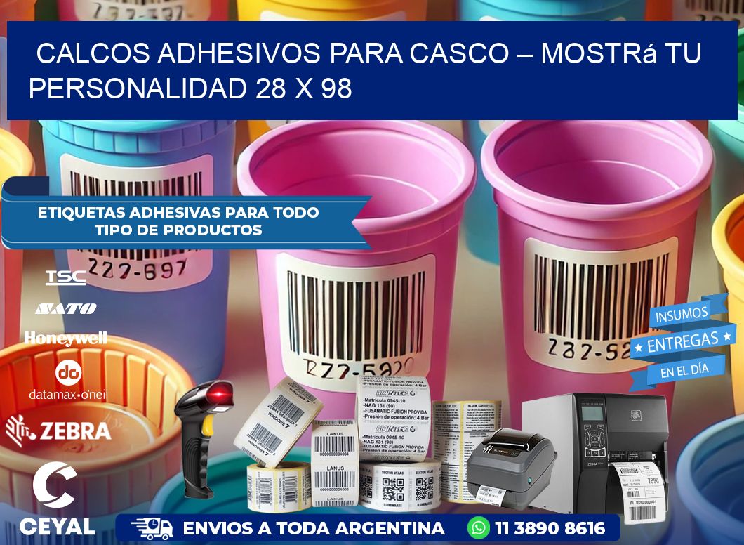 Calcos Adhesivos para Casco – Mostrá Tu Personalidad 28 x 98