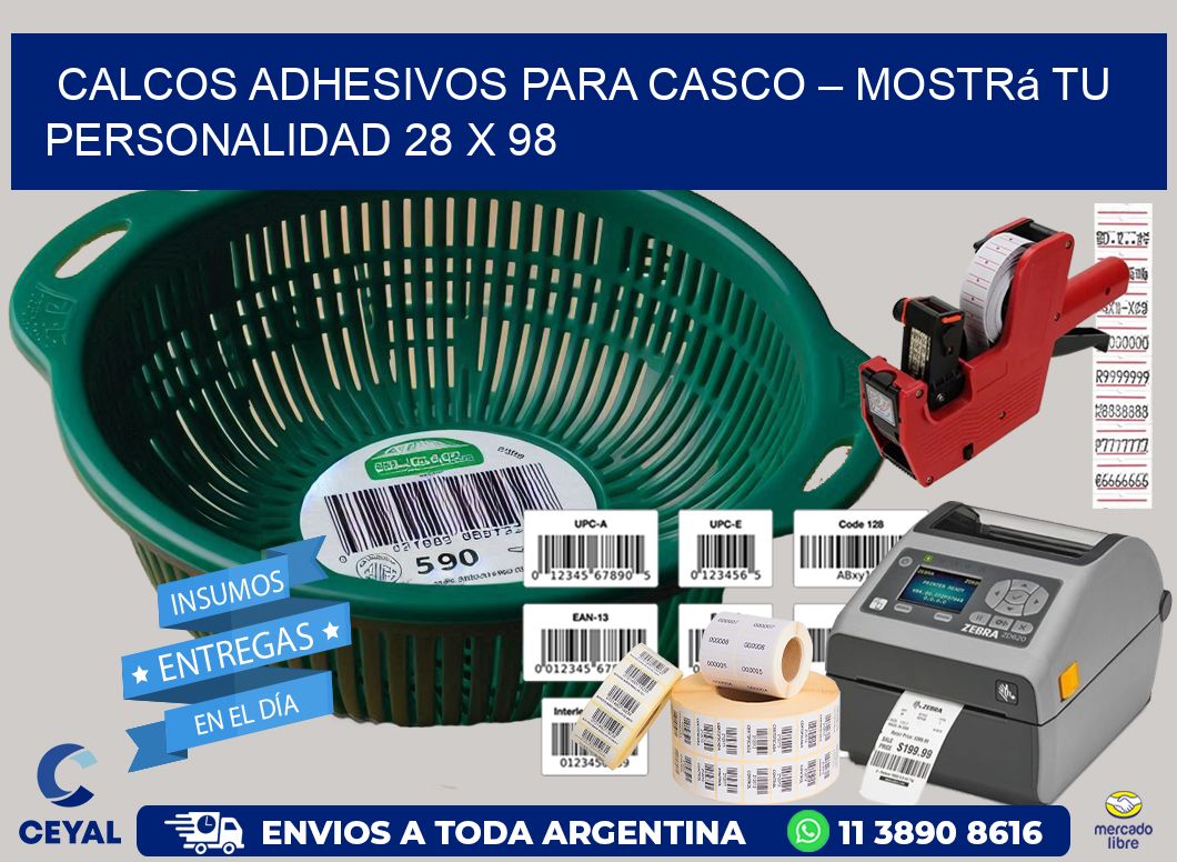 Calcos Adhesivos para Casco – Mostrá Tu Personalidad 28 x 98