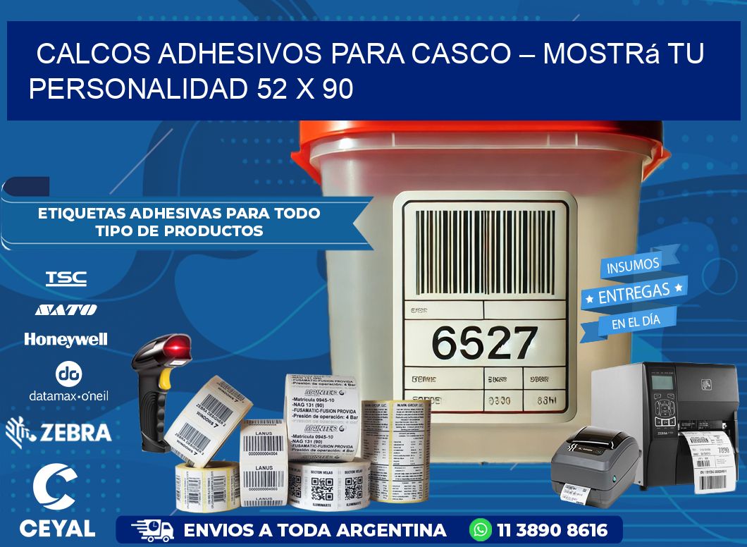 Calcos Adhesivos para Casco – Mostrá Tu Personalidad 52 x 90