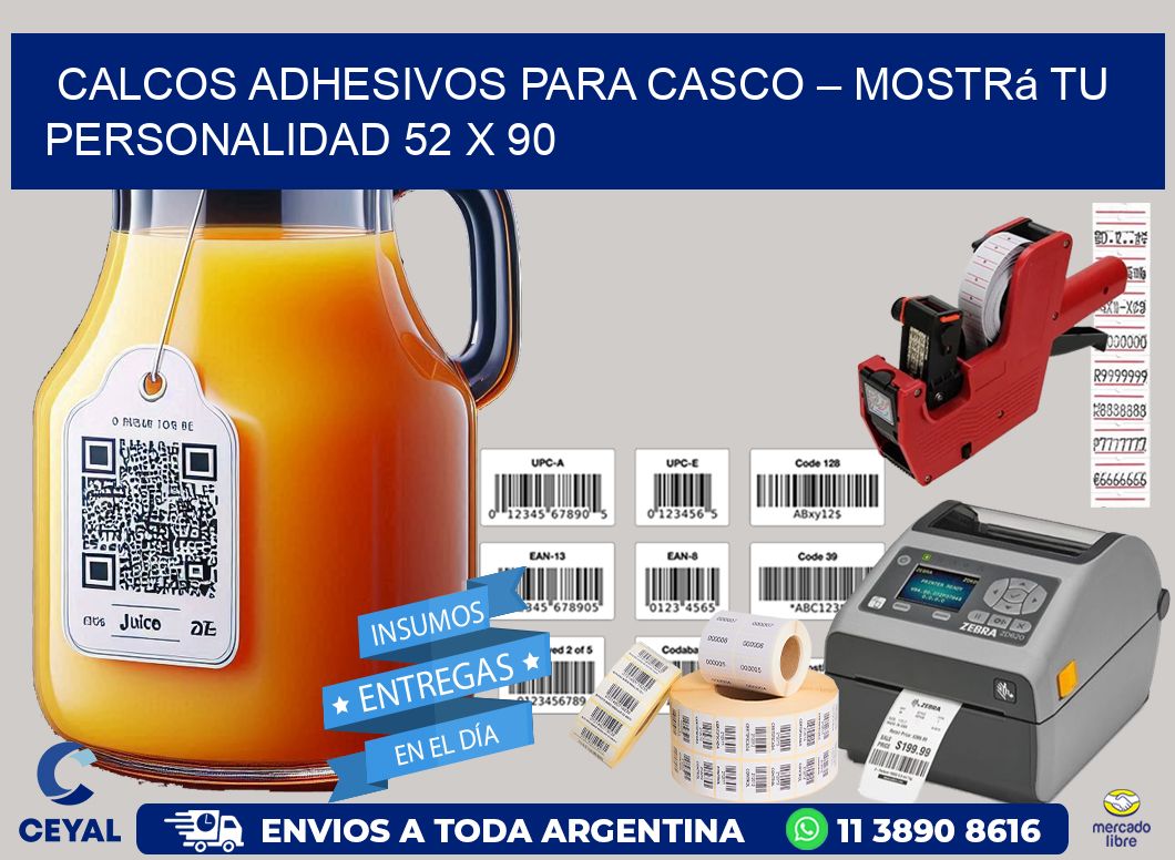Calcos Adhesivos para Casco – Mostrá Tu Personalidad 52 x 90