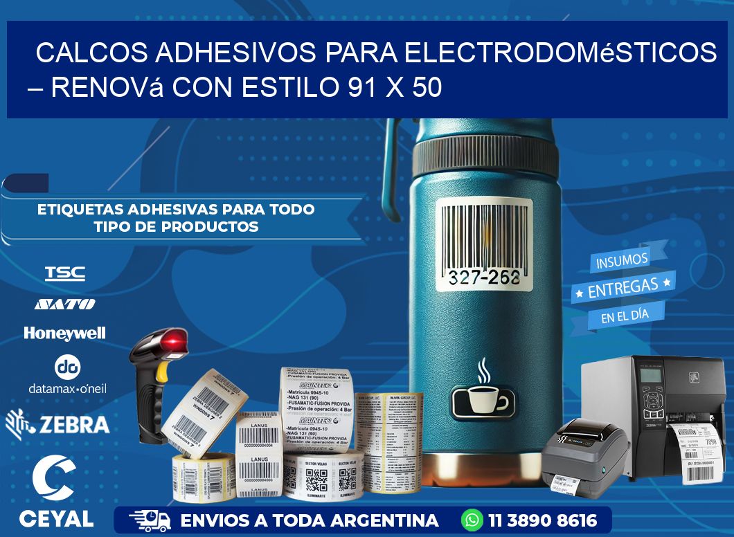 Calcos Adhesivos para Electrodomésticos – Renová con Estilo 91 x 50