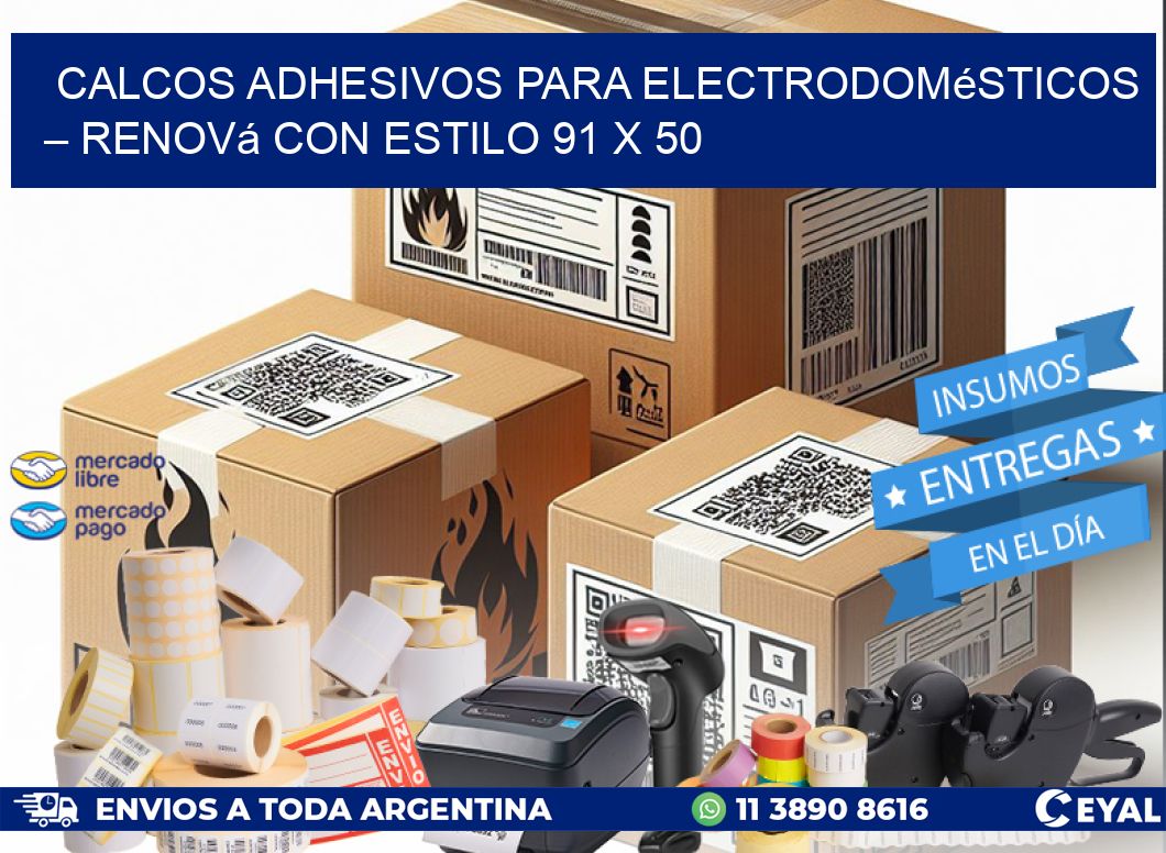 Calcos Adhesivos para Electrodomésticos – Renová con Estilo 91 x 50