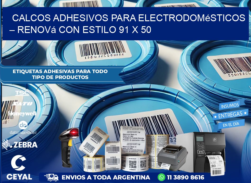 Calcos Adhesivos para Electrodomésticos – Renová con Estilo 91 x 50