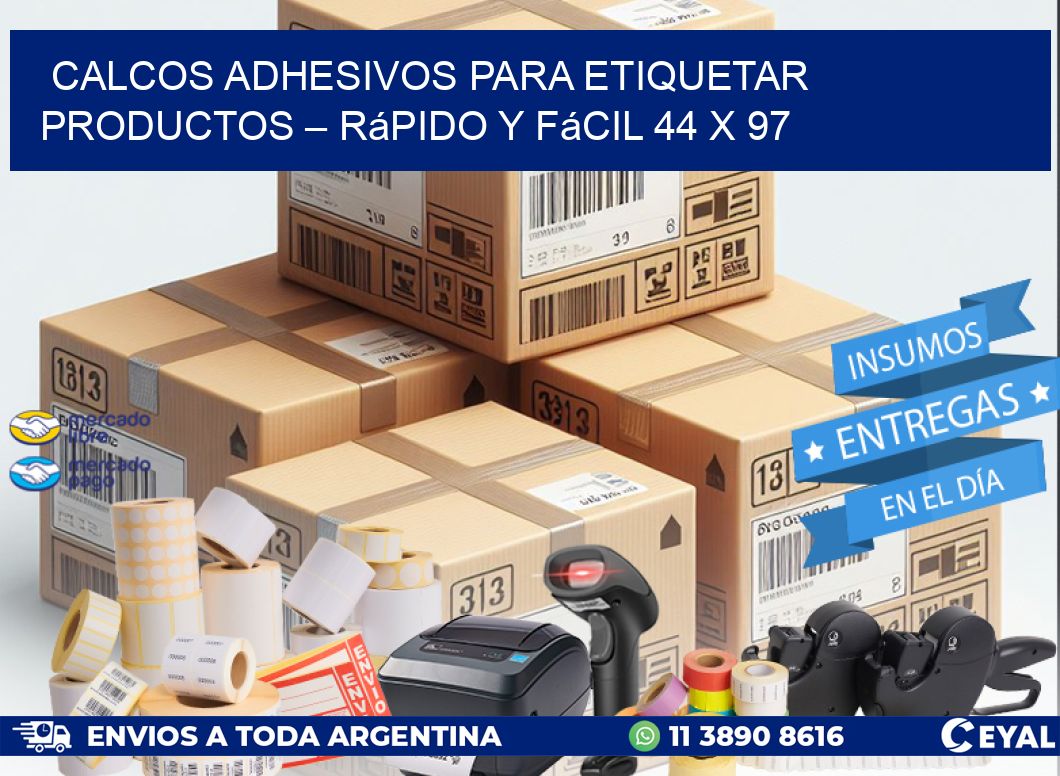 Calcos Adhesivos para Etiquetar Productos – Rápido y Fácil 44 x 97