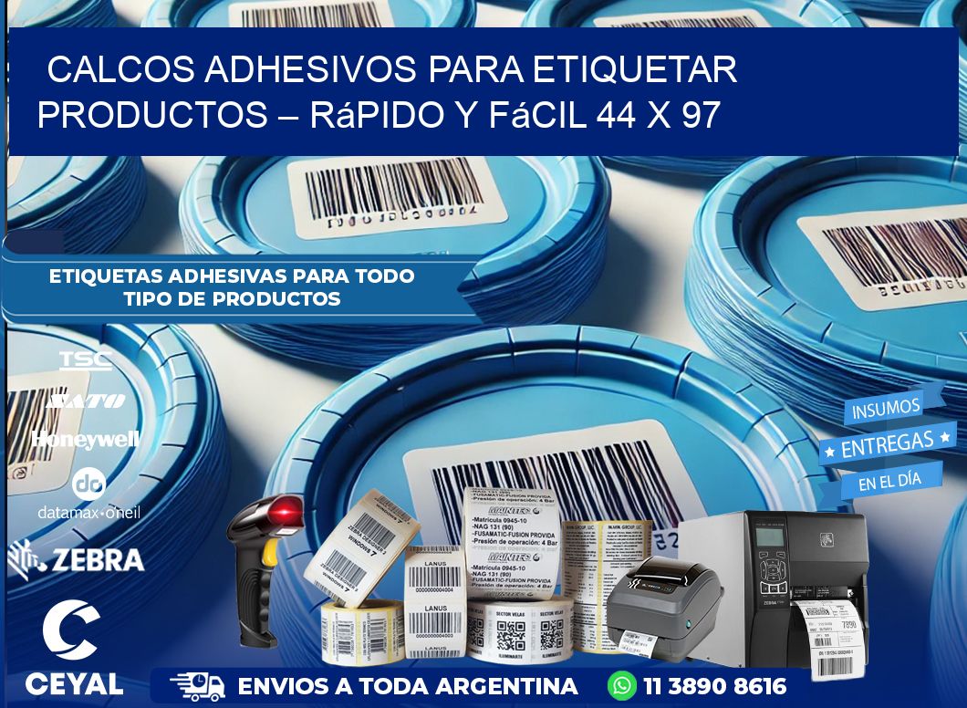 Calcos Adhesivos para Etiquetar Productos – Rápido y Fácil 44 x 97