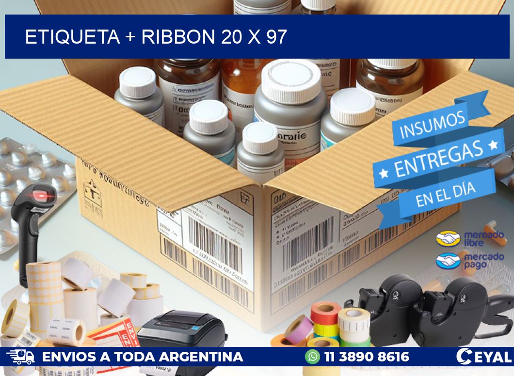 ETIQUETA + RIBBON 20 x 97