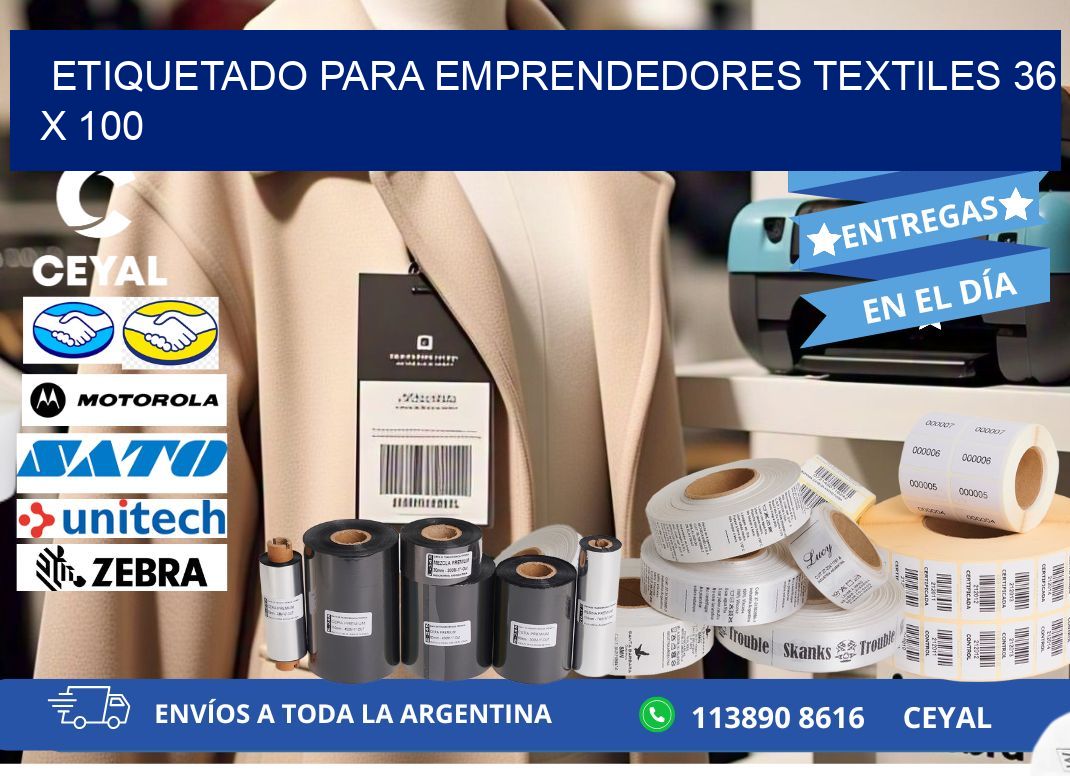 ETIQUETADO PARA EMPRENDEDORES TEXTILES 36 x 100