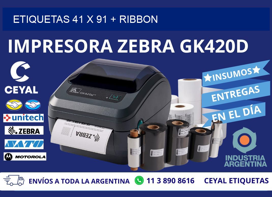 ETIQUETAS 41 x 91 + RIBBON