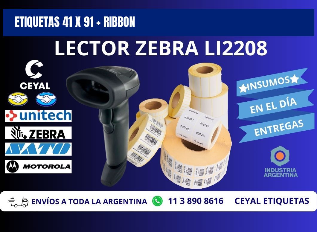 ETIQUETAS 41 x 91 + RIBBON