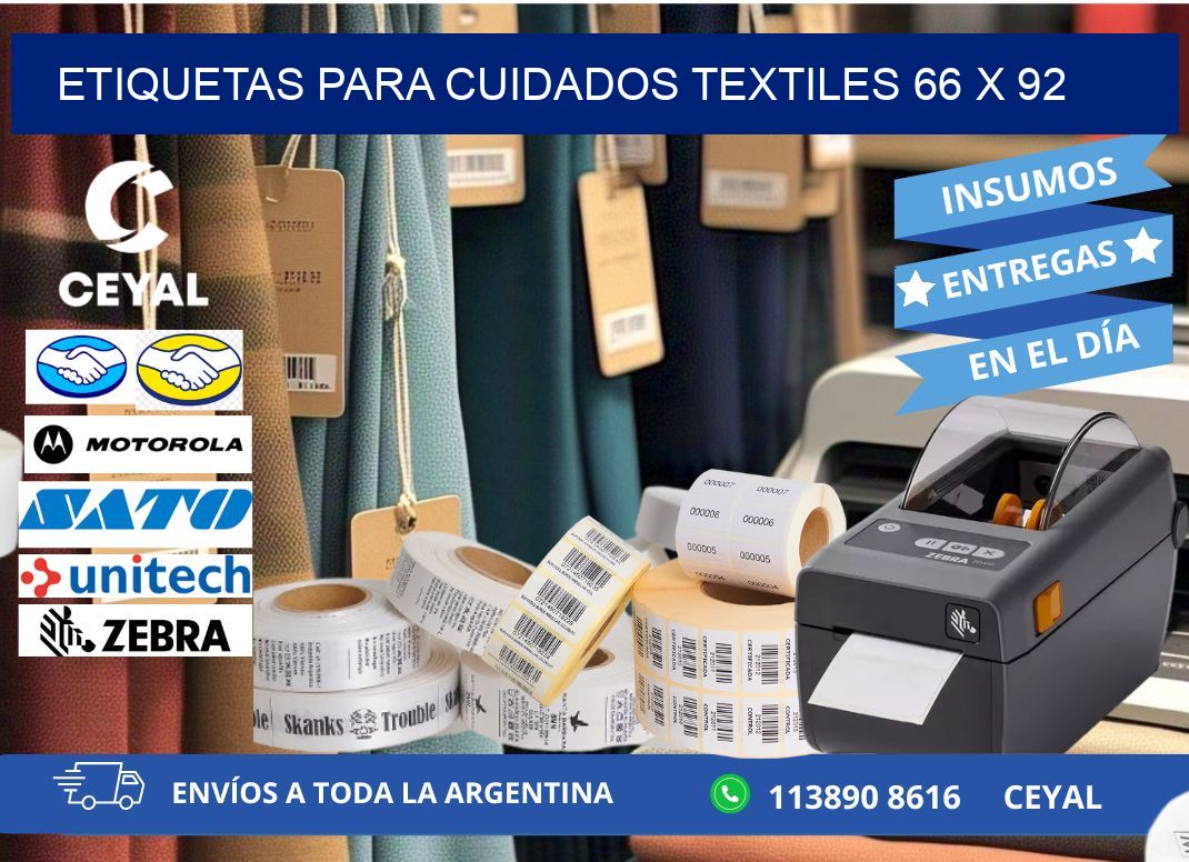 ETIQUETAS PARA CUIDADOS TEXTILES 66 x 92