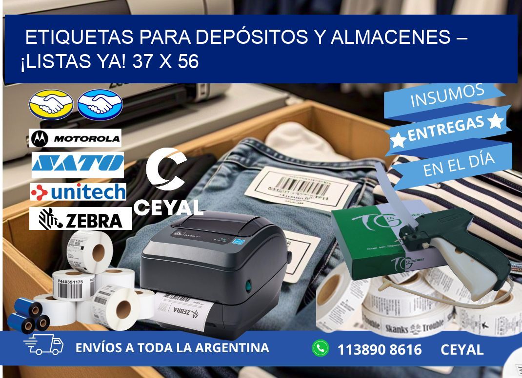 ETIQUETAS PARA DEPÓSITOS Y ALMACENES – ¡LISTAS YA! 37 x 56