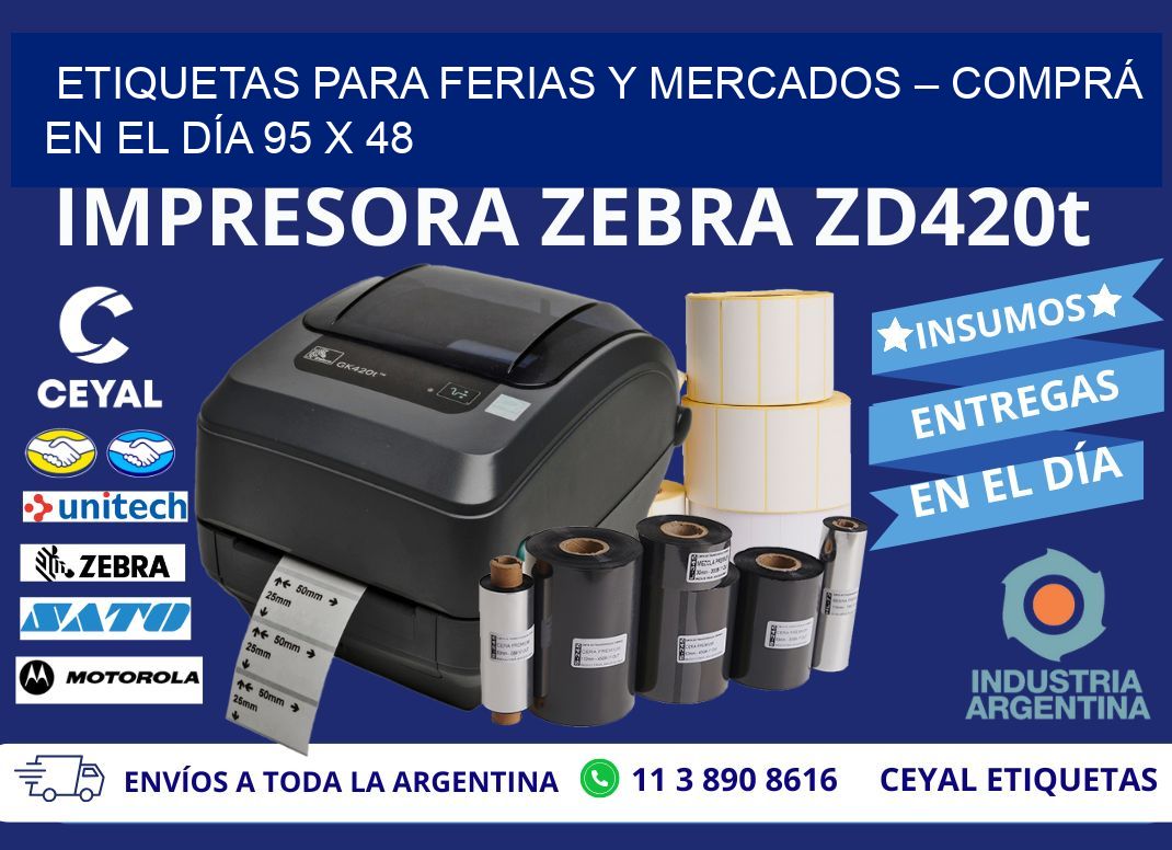 ETIQUETAS PARA FERIAS Y MERCADOS – COMPRÁ EN EL DÍA 95 x 48