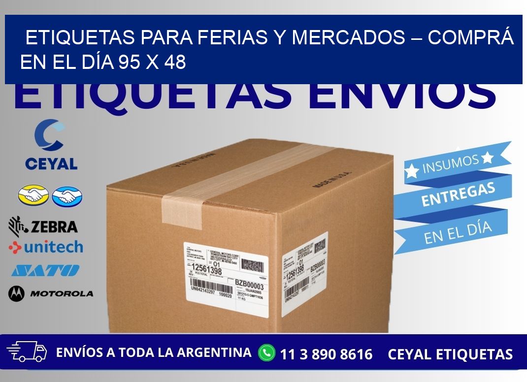 ETIQUETAS PARA FERIAS Y MERCADOS – COMPRÁ EN EL DÍA 95 x 48