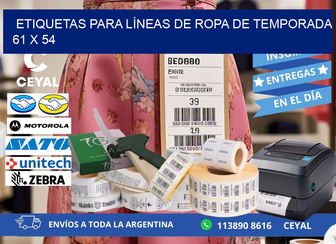 ETIQUETAS PARA LÍNEAS DE ROPA DE TEMPORADA 61 x 54