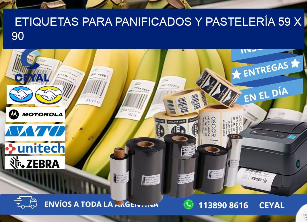 ETIQUETAS PARA PANIFICADOS Y PASTELERÍA 59 x 90