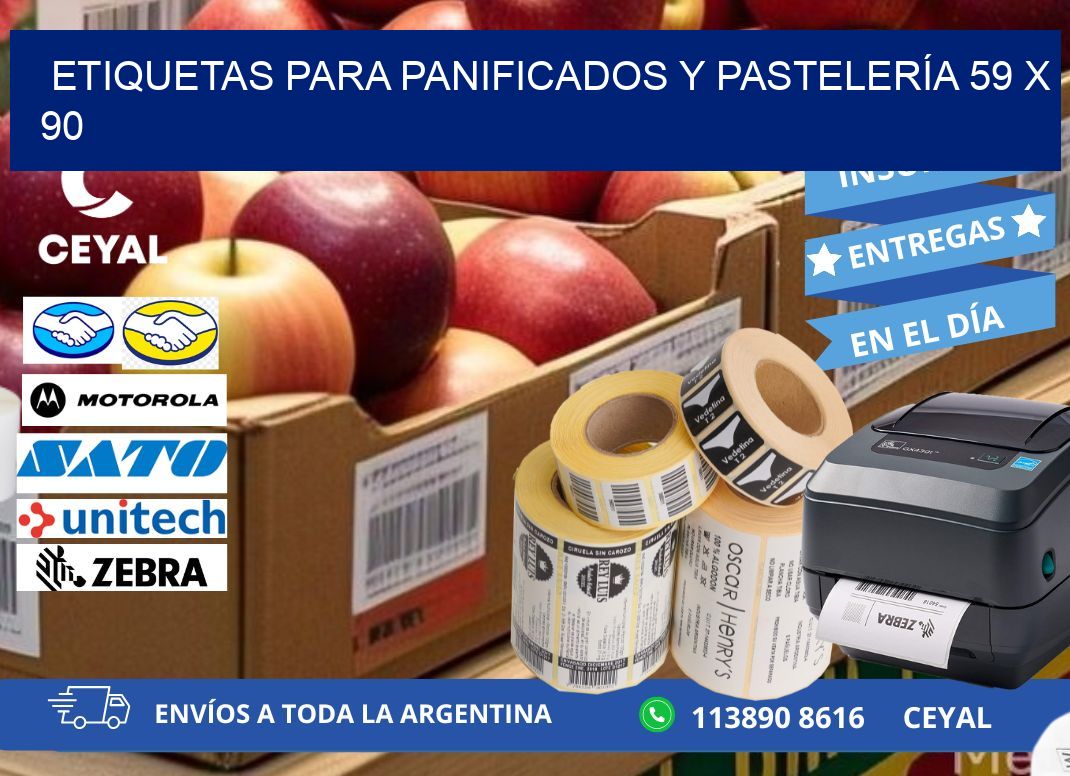 ETIQUETAS PARA PANIFICADOS Y PASTELERÍA 59 x 90