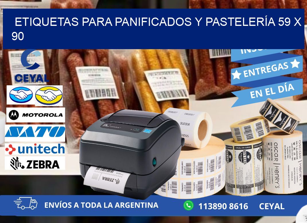 ETIQUETAS PARA PANIFICADOS Y PASTELERÍA 59 x 90