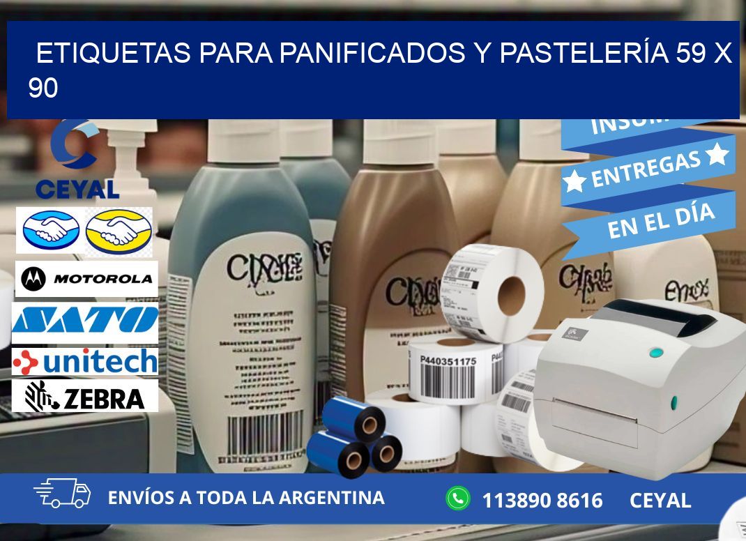 ETIQUETAS PARA PANIFICADOS Y PASTELERÍA 59 x 90