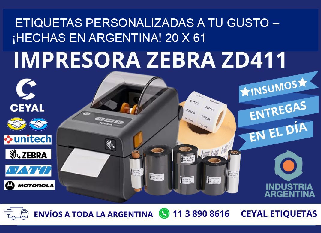 ETIQUETAS PERSONALIZADAS A TU GUSTO – ¡HECHAS EN ARGENTINA! 20 x 61