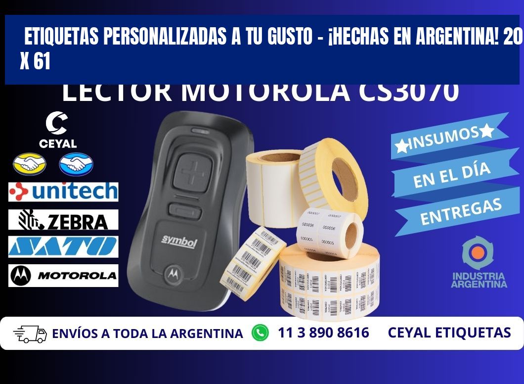 ETIQUETAS PERSONALIZADAS A TU GUSTO – ¡HECHAS EN ARGENTINA! 20 x 61