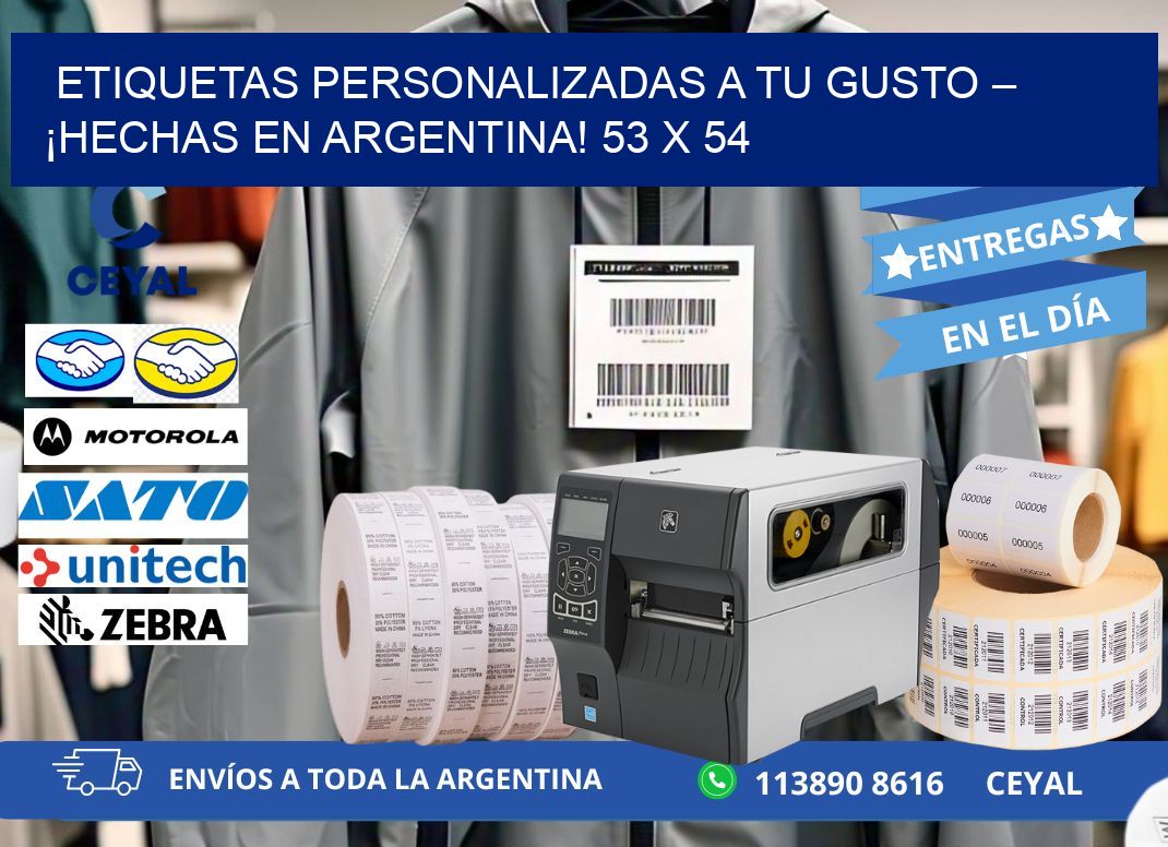 ETIQUETAS PERSONALIZADAS A TU GUSTO – ¡HECHAS EN ARGENTINA! 53 x 54